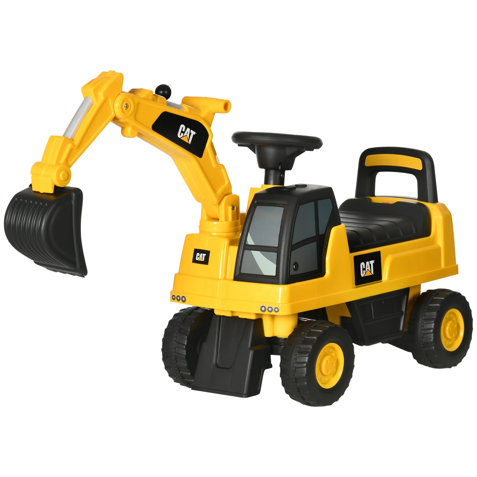 Cat Licensed Kids Construction Ride-on Digger W/ Shovel, For 1-3 Years