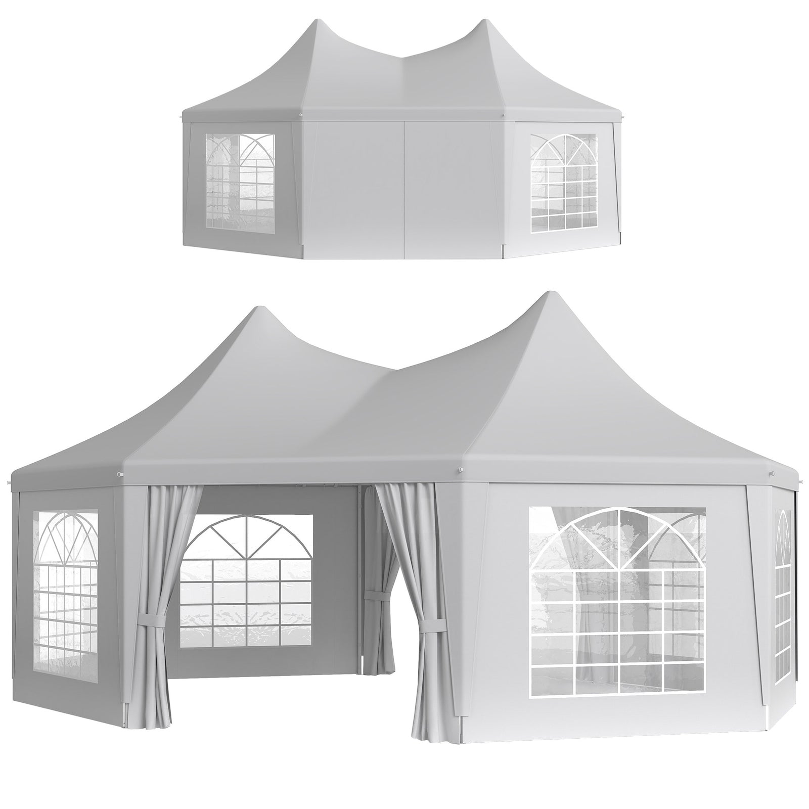 6.8 X 5m Octagonal Marquee Gazebo