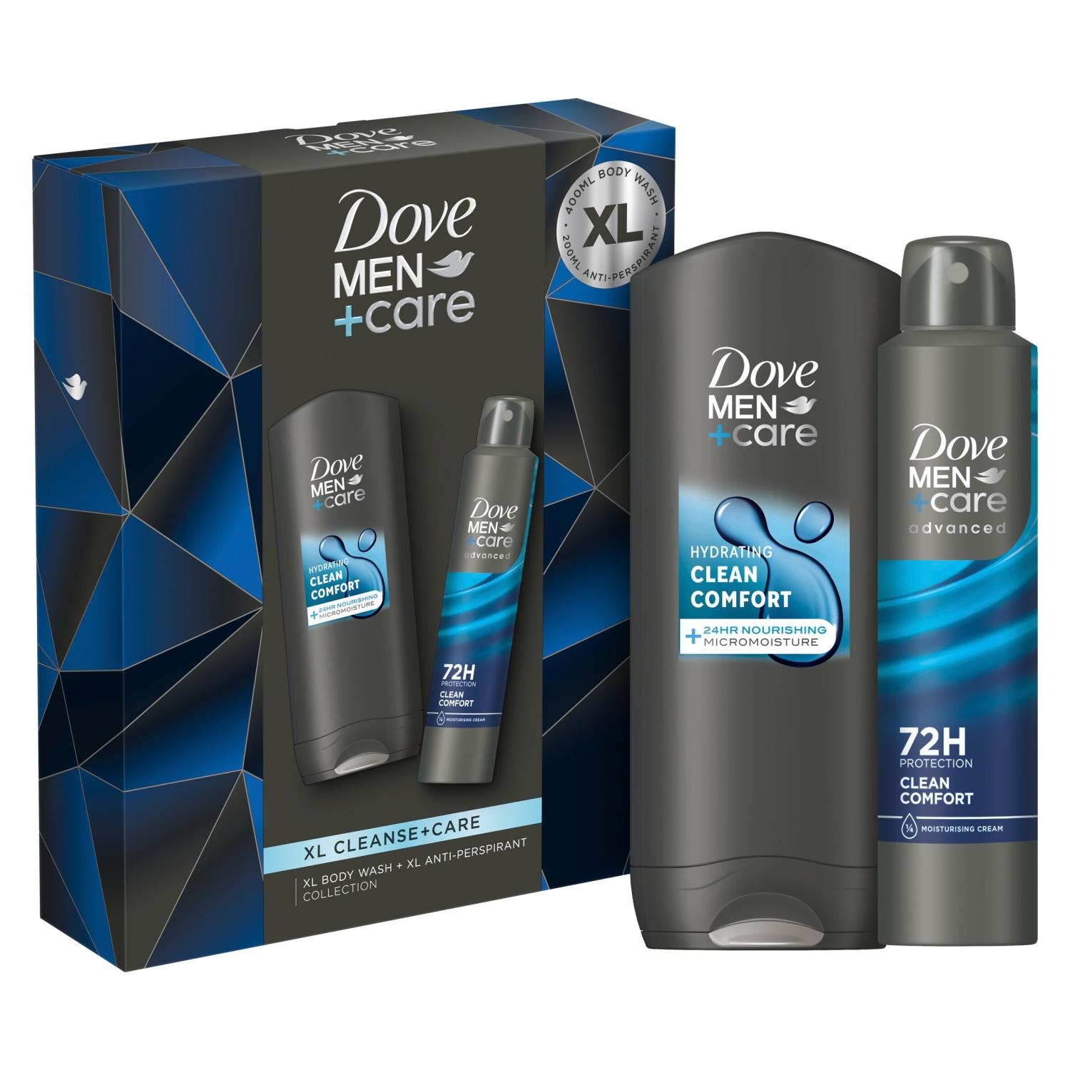 Cleanse And Care Xl Duo Gift Set For Him, Body Wash And Deodorant | Set of 4