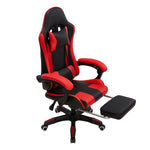 Rgonomic Gaming Chair With Adjustable Height & Backrest Office Computer Chair With Footrest And Pillow | Red