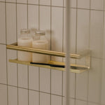 Bathroom Shelf, Organizer Glass Wiper Matt Steel Architect S+ Collection