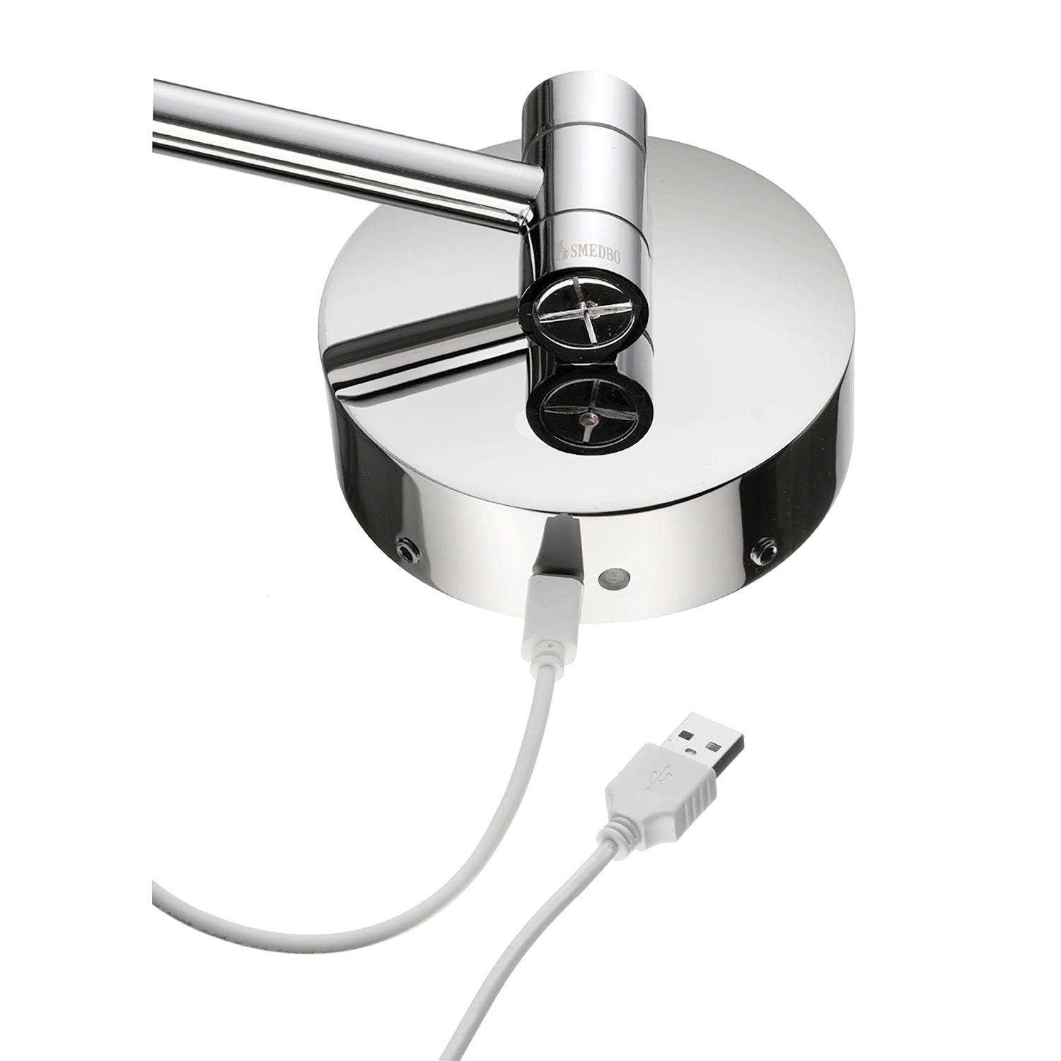Chrome Shaving Make Up Led Mirror Usb Charging 7x Magnify | Polished Chrome