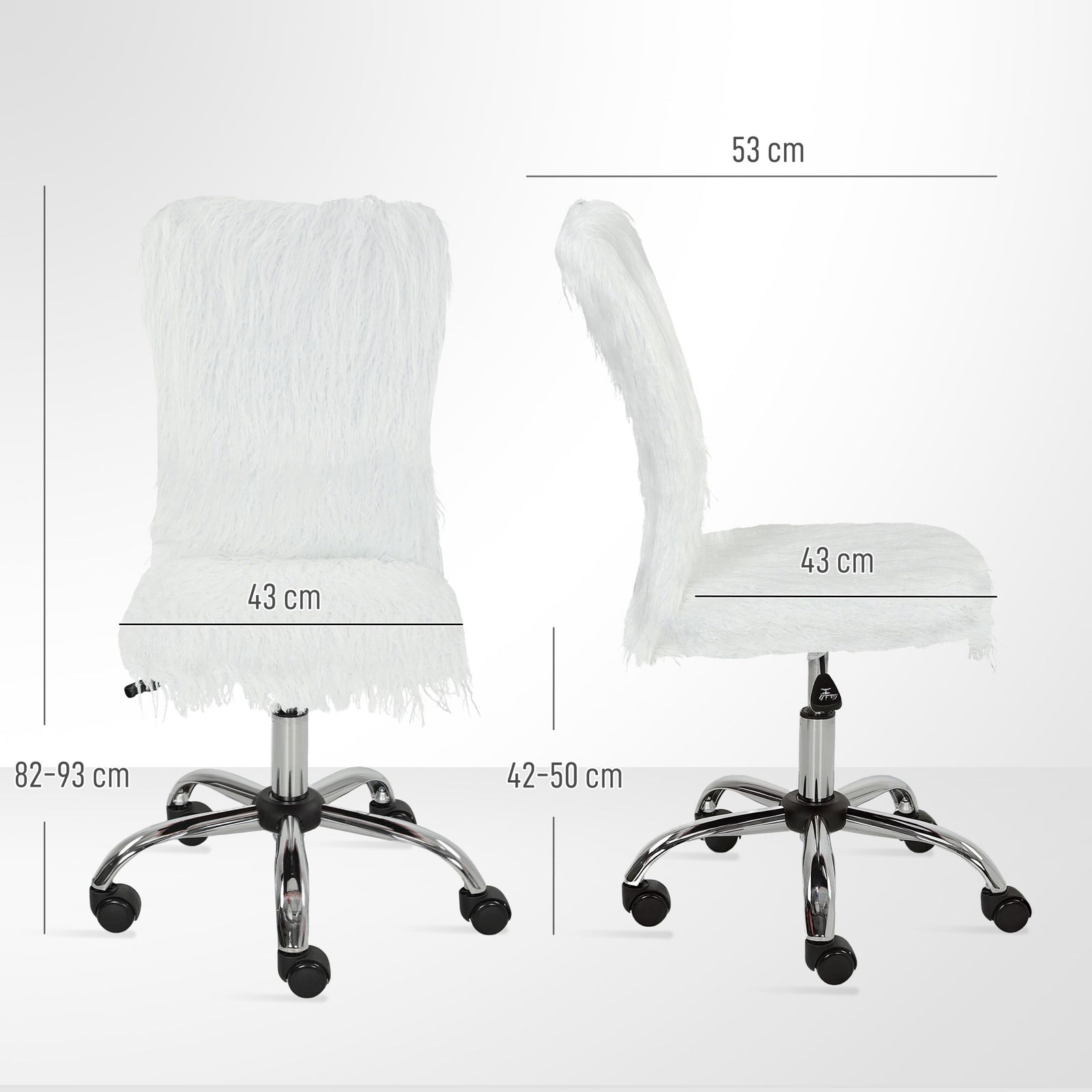 Vanity Chair, Swivel Computer | White
