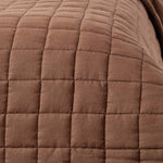 Cotton Quilted Reversible Bedspread | 150cm x 200cm | Chocolate Brown