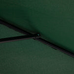 2.3m Half Round Parasol W/ Crank Handle | Green