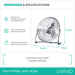 Chrome Floor Fan - 18"