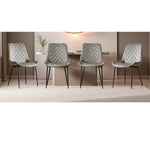Amelia Velvet Comfort Dining Chairs | One Size | Grey