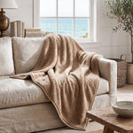 Borgan Teddy Fleece Throw | 130cm x 170cm | Taupe