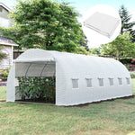 6x3x2m Greenhouse Replacement Cover - Tunnel | White