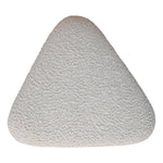 Solid Mango Wood Mud Boucle Triangle Footstool