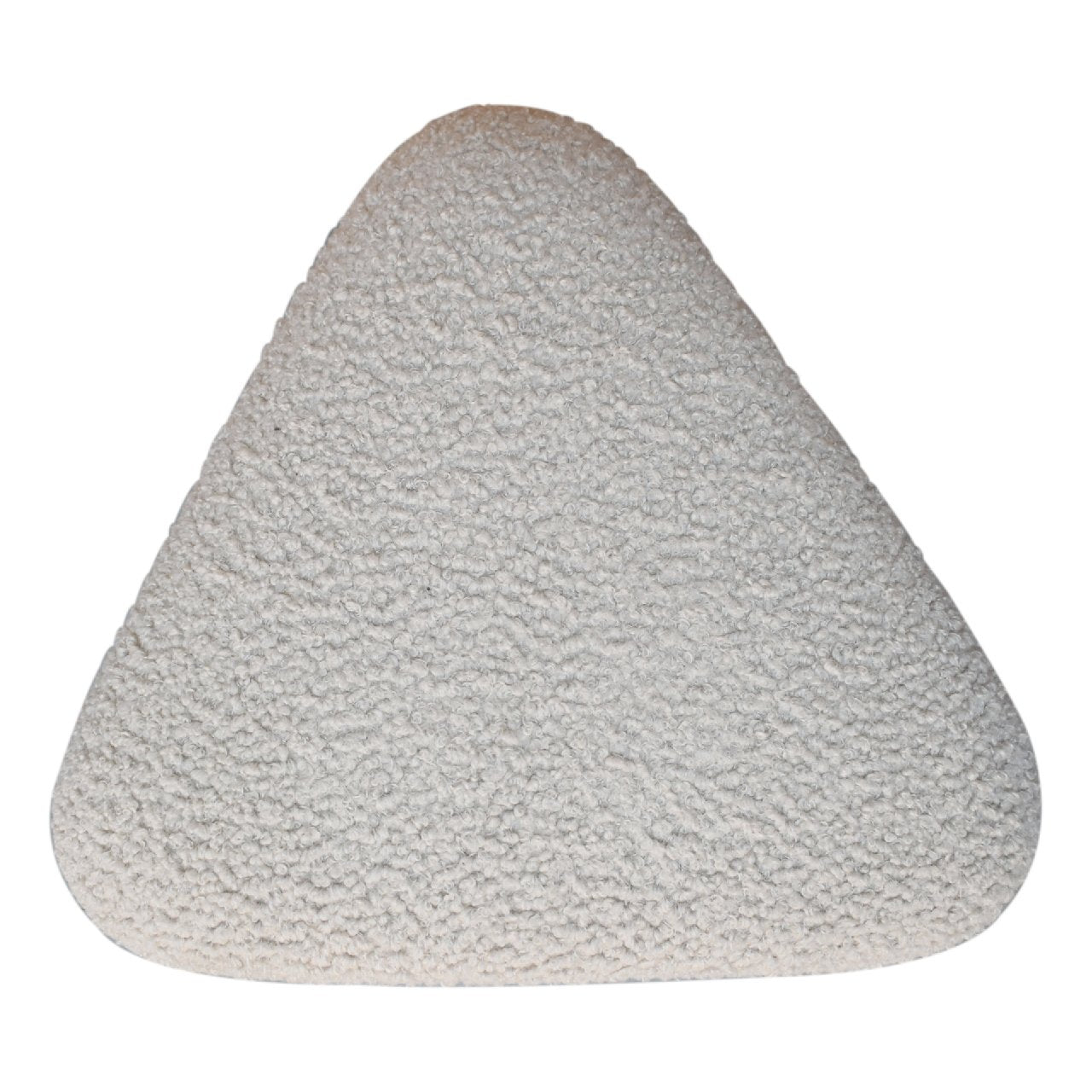 Solid Mango Wood Mud Boucle Triangle Footstool