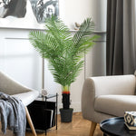 Artificial Areca Palm Tree With Pe Leaves And Flocked Soil | 150cm | Green