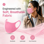 Aquarius Pink Face Mask Reusable Washable Breathable Adult Mask Protection Cover
