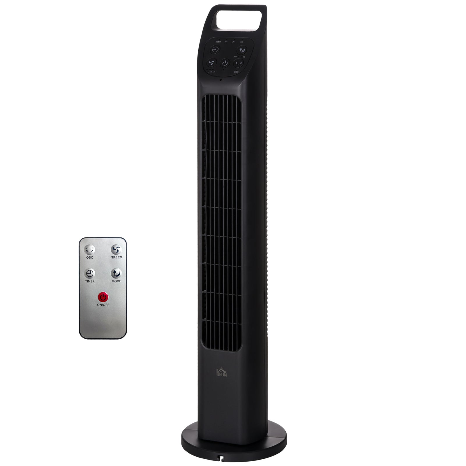 Oscillating Tower Fan Floor Fan With 7.5h Timer Home Office | One Size | Black