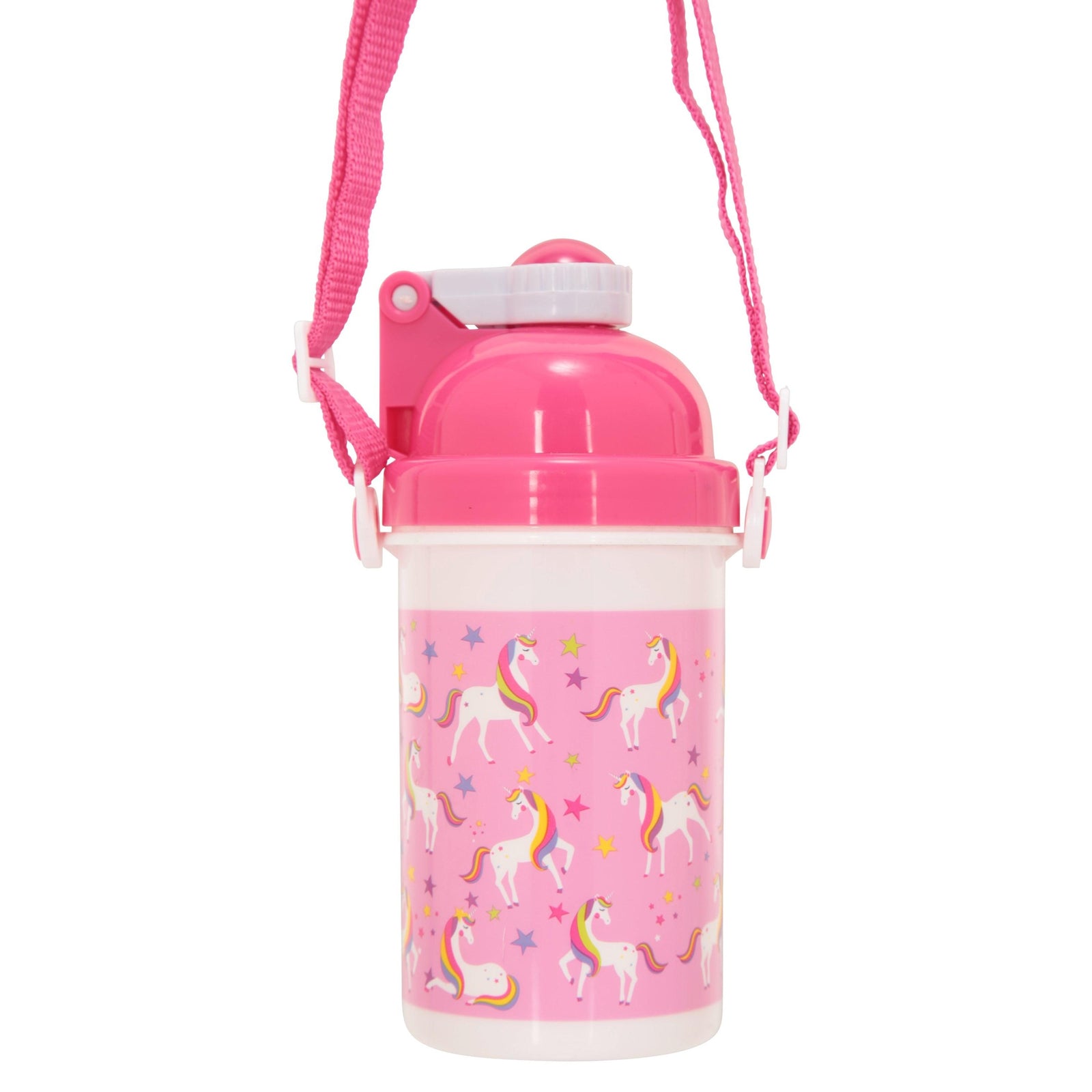 Childrens/kids Stars & Unicorn 0.5l Water Bottle | One Size | Pink