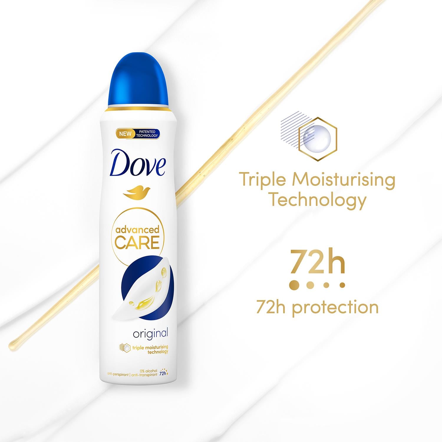 Anti-perspirant Advanced Care Original 72h Deodorant For Women, 6x 150ml | White