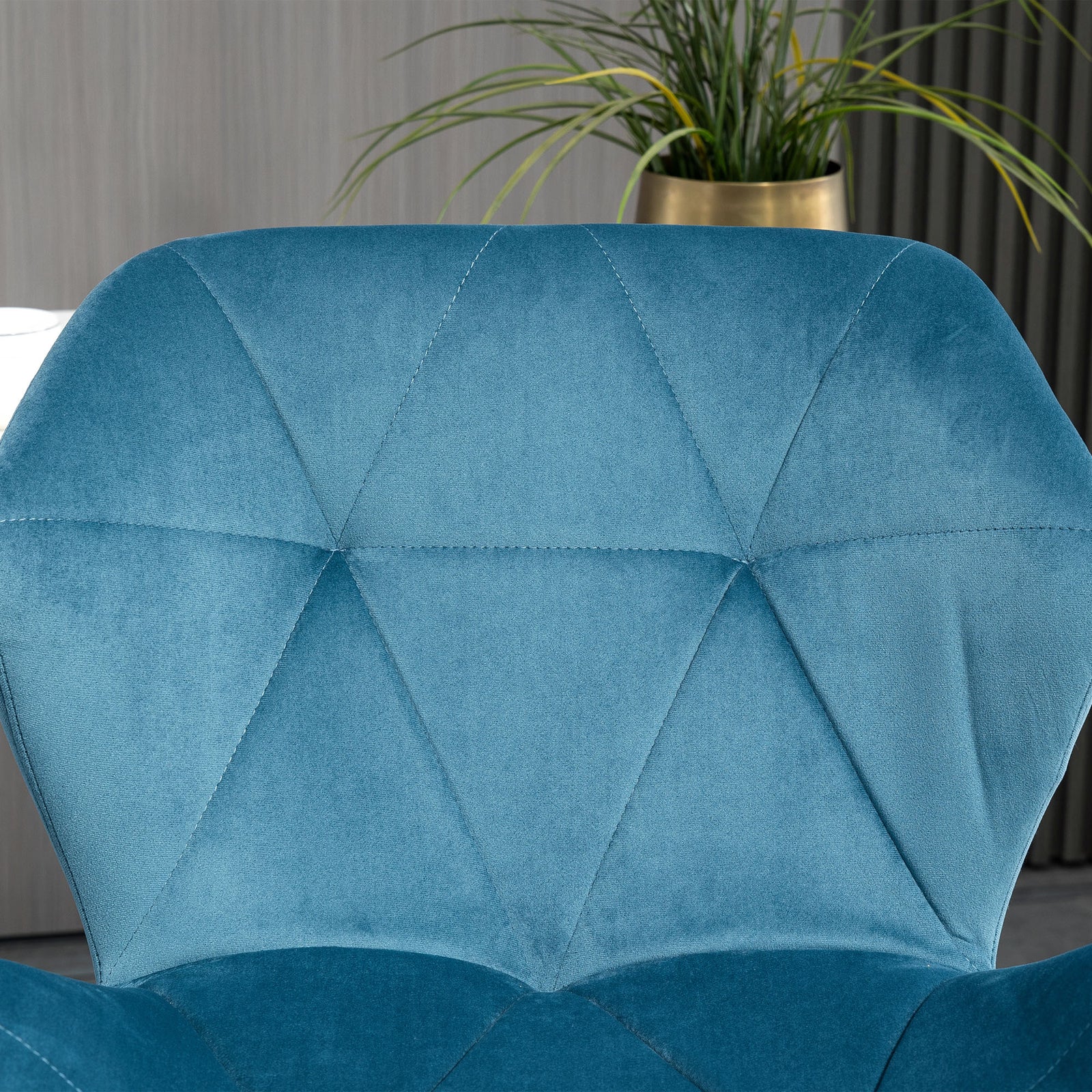 Set Of 2 Luxurious Velvet-touch Bar Stools | Blue