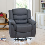 Colfax Electric Riser Recliner With Massage And Heat | Dark Grey