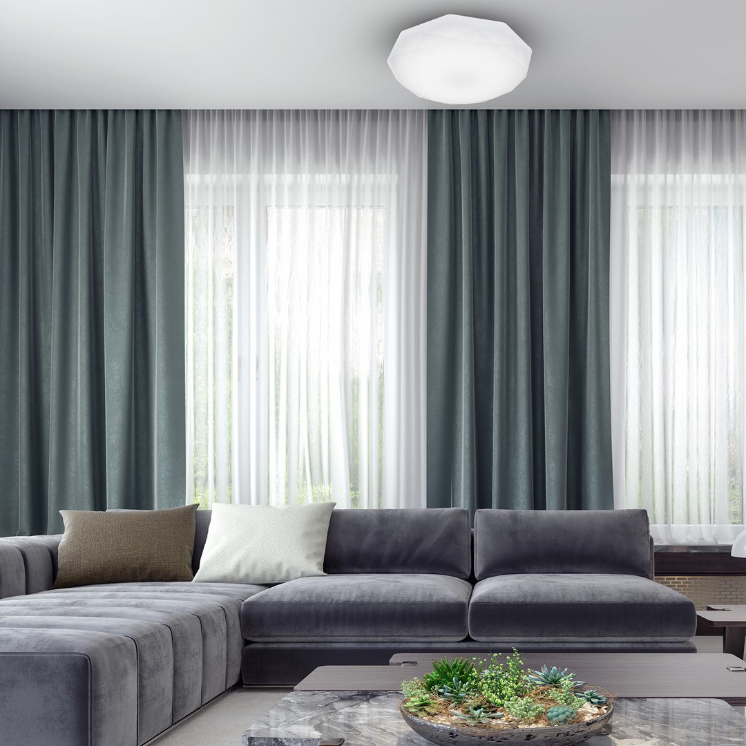 Hex Ceiling Lamp A Highly Efficient Modern Ceiling Lamp With Low Energy Led Light Source Included | 50cm | White