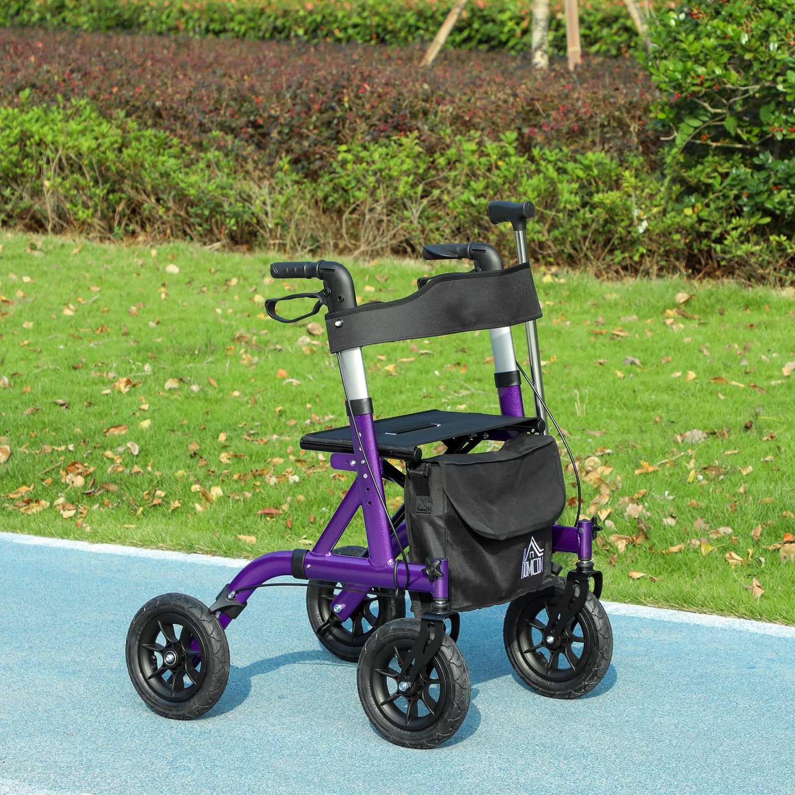 Rollator Walker With Seat, Backrest, Bag, All-terrain Wheels