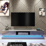 Bloom Tv Unit 180cm With Led Lights | Dark Grey