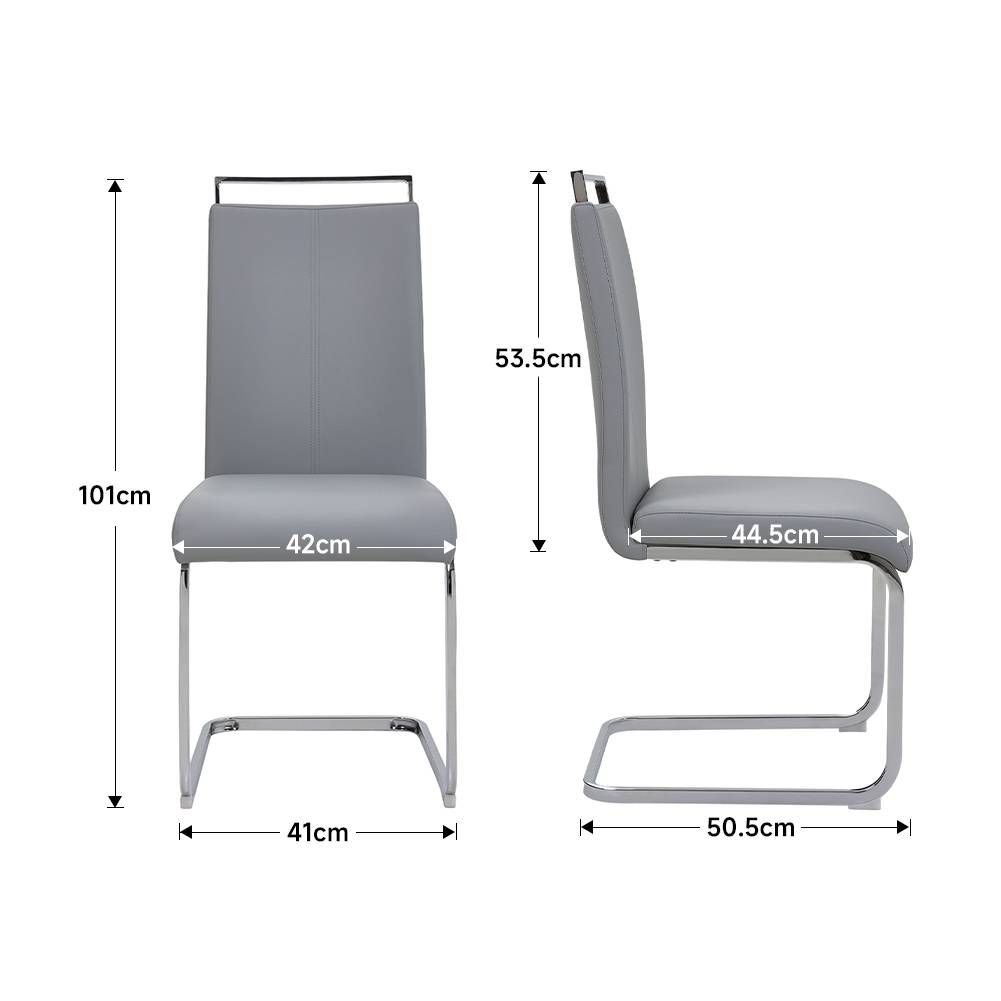2pcs Metal High Dining Chairs