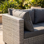 Oliena Modular Rattan L-shaped Corner Garden Furniture | 6 Piece | Grey