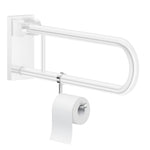 Chromed Stainless Steel Toilet Roll Holder For Grab Bar Rail | Chromed Stainless Steel