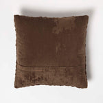 Sofia Pleated Velvet Cushion | 45cm x 45cm | Brown