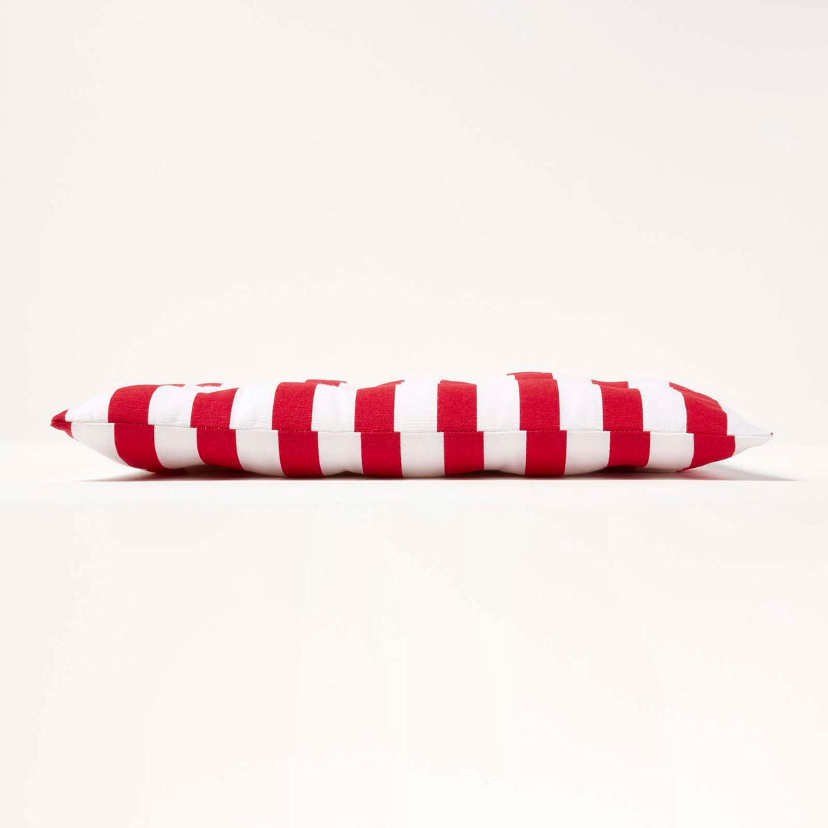 Red Stripe Seat Pad With Button Straps 100% Cotton, 40 X 40 Cm | Set of 1 | Red