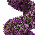120cm Pair Of Purple Large  Spiral Topiary Trees With Decorative Planters