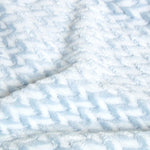 Mora Faux Fur Velvet Throw | 130cm x 160cm | Light Blue