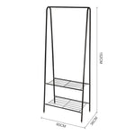 152cm Freestanding Metal Clothes Rail With Bottom Rack