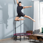 Foldable Trampoline Silent Bouncer Jumper Adjustable Handle