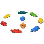 6/9pcs Kids Crocodile Stepping Stones W/ Anti-slip Edge, Indoor And Outdoor | Large | Multi Colour