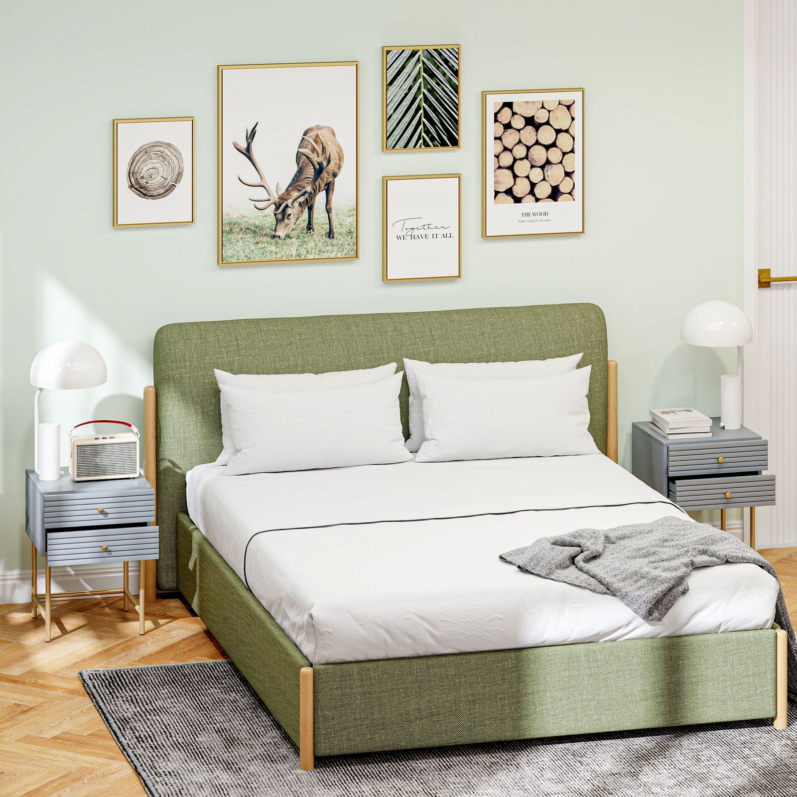Bedside Tables Set Of 2 With 2 Drawers For Bedroom | Set-of-2