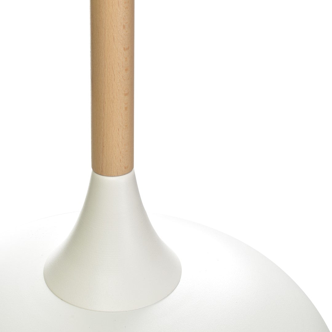 Taylor Hand Made Pendant Lamp With Natural Wood Detail Scandi Style | Black
