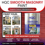 HQC Paints Smooth Masonry Paint -  Weatherproof & Long-lasting Protection For All Exterior Walls