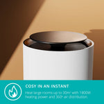 Threesixty 2 Smart Ceramic Fan Heater, 1800w Heating Power | White