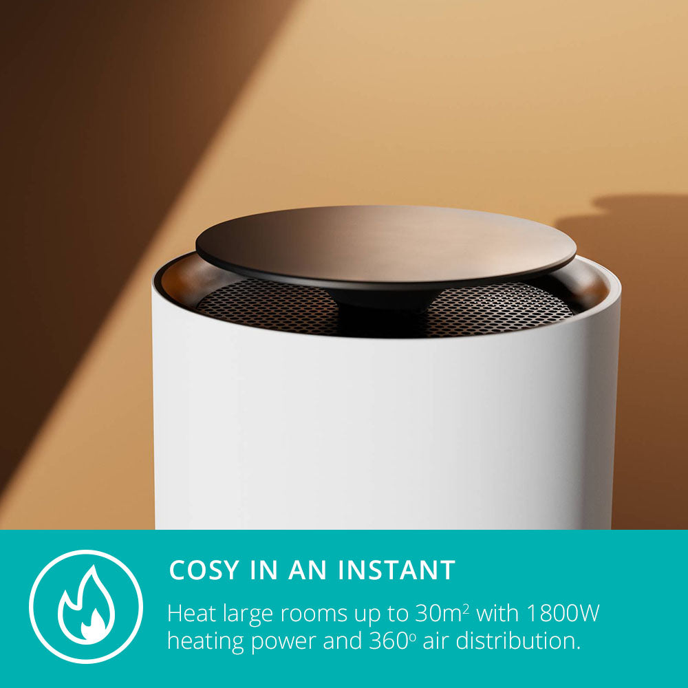 Threesixty 2 Smart Ceramic Fan Heater, 1800w Heating Power | White