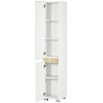 5-tier Modern Tall Bathroom Cabinet With Adjustable Shelves