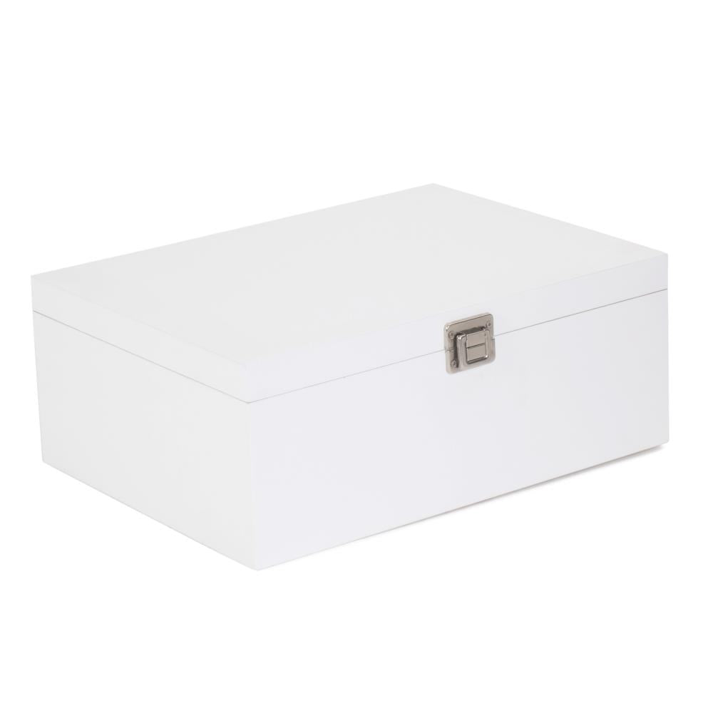 White Wooden Storage Box | Large | White