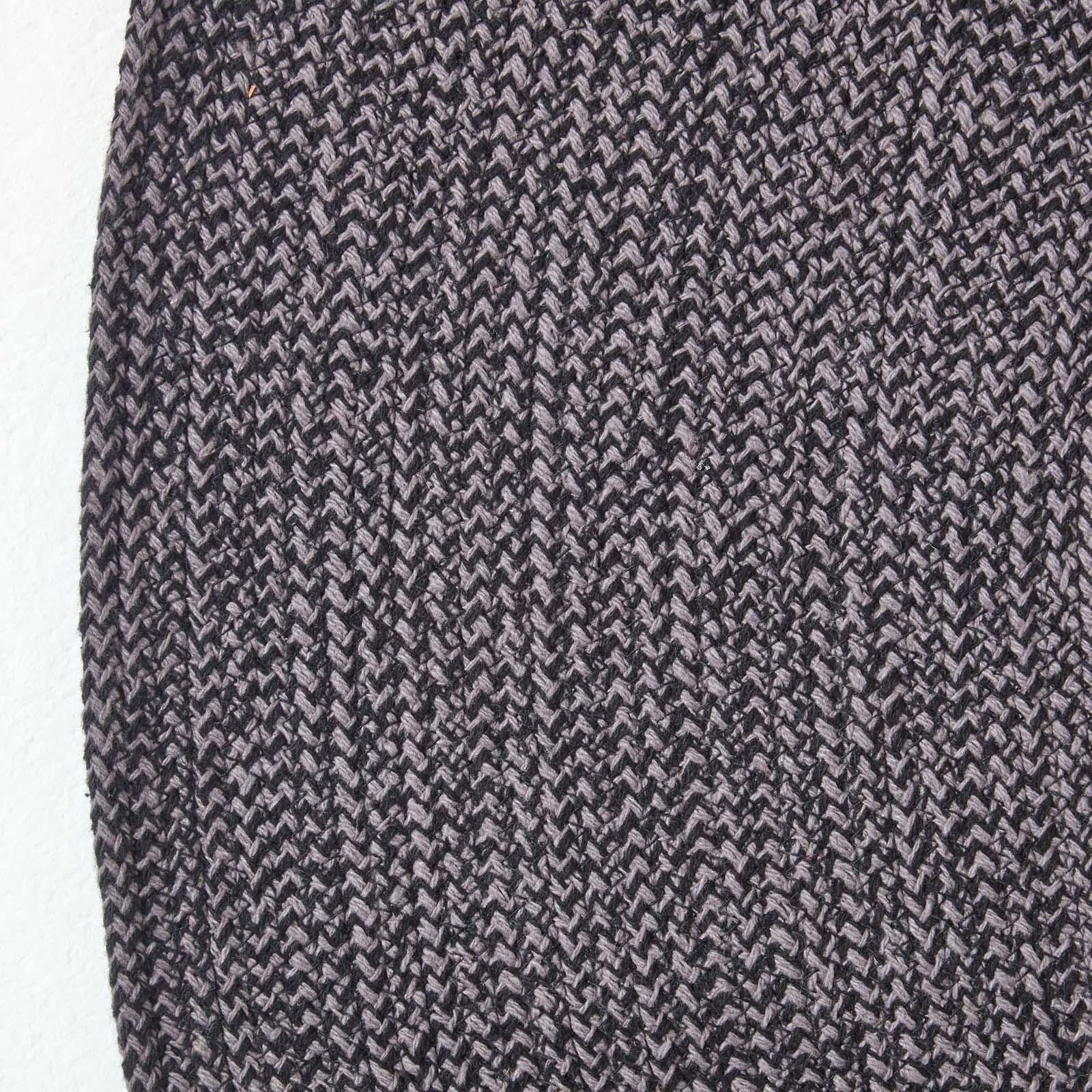Handmade Woven Braided Rug | 120cm | Grey