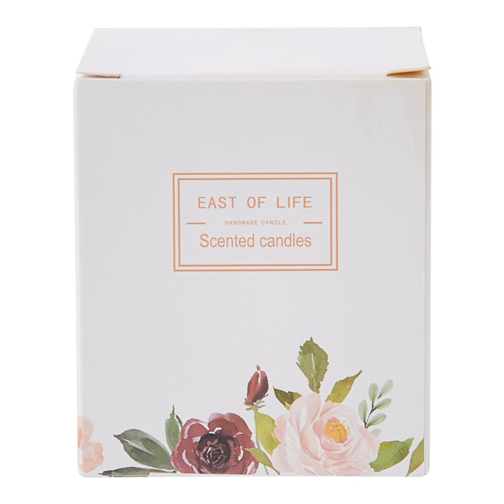 Lemon And Rose Soy Wax Scented Candle For Relaxation & Home Décor