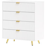 Chest Of Drawers With 4 Drawers For Bedroom, Living Room | One Size | White