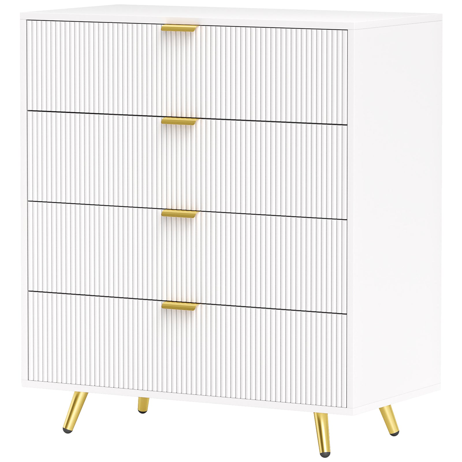 Chest Of Drawers With 4 Drawers For Bedroom, Living Room | One Size | White