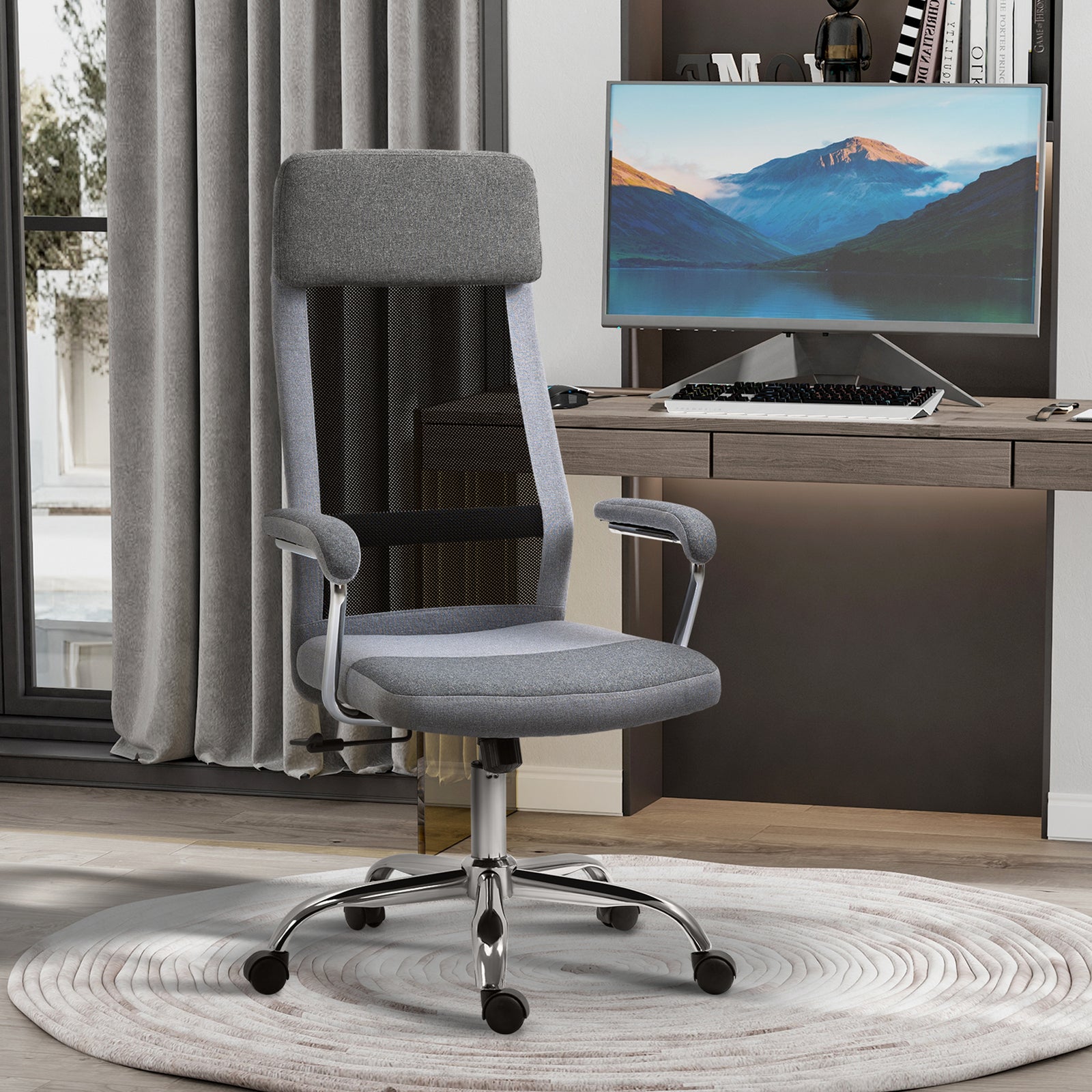 High Back Mesh Office Chair Grey