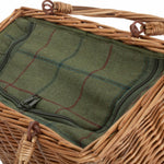 Green Tweed Rectangular Cooler Wicker Basket