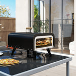 Black Tabletop Gas Pizza Oven