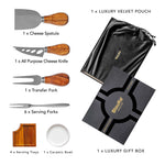 BlauKe Wooden Cheese Board Set - Wooden Serving Board/tray Made Of Acacia - Includes Serving Platters And Cheese Tools